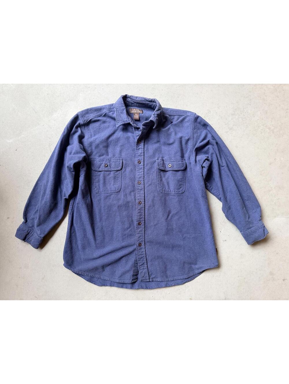 Moose Creek Men's XL Casual Heavy Flannel Blue Button-Up Shirt